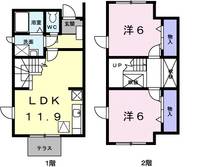 神奈川県秦野市西田原(アパート)の賃貸物件の間取り