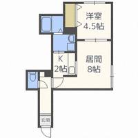 北海道札幌市白石区南郷通14丁目北(アパート)の賃貸物件の間取り