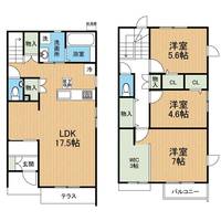熊本県熊本市東区花立2(一戸建)の賃貸物件の間取り
