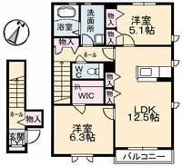 ラフォーレ八木B棟の間取り