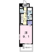 岡山県岡山市北区奥田南町(マンション)の賃貸物件の間取り