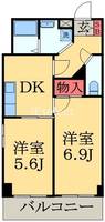 千葉県千葉市中央区南町2(マンション)の賃貸物件の間取り
