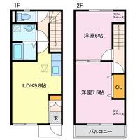 愛知県蒲郡市形原町中屋敷(一戸建)の賃貸物件の間取り