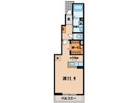 愛知県西尾市徳次町宮廻(アパート)の賃貸物件の間取り
