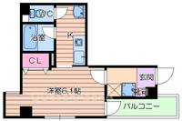 フラットワン天神橋の間取り