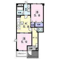 新潟県新潟市西区鳥原(アパート)の賃貸物件の間取り