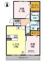 岡山県倉敷市四十瀬(アパート)の賃貸物件の間取り