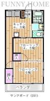 東京都世田谷区給田4(アパート)の賃貸物件の間取り