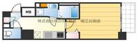 大阪府大阪市中央区瓦屋町3(マンション)の賃貸物件の間取り