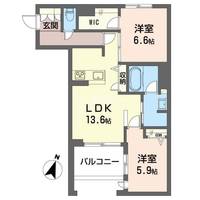 埼玉県さいたま市浦和区針ヶ谷4(マンション)の賃貸物件の間取り