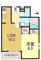大阪府八尾市竹渕1(アパート)の賃貸物件の間取り