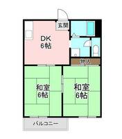 エステート平芝A棟の間取り