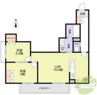 尼崎市大庄中通1丁目賃貸住宅の間取り