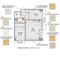 福岡県久留米市本町(マンション)の賃貸物件の間取り