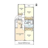 千葉県柏市千代田2(マンション)の賃貸物件の間取り