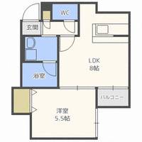 北海道札幌市中央区南八条西12(マンション)の賃貸物件の間取り