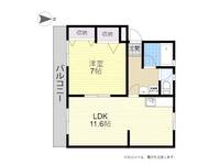 下郡Apartmentの間取り
