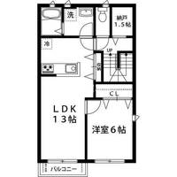 埼玉県川越市大字木野目(アパート)の賃貸物件の間取り