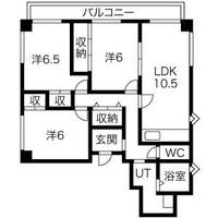 栃木県宇都宮市駒生町(マンション)の賃貸物件の間取り