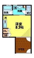 Terrace Court LUCE(テラスコートルーチェ) 当社管理の間取り