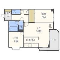 北海道札幌市中央区南十三条西1(マンション)の賃貸物件の間取り