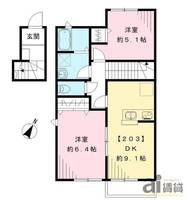 東京都東久留米市神宝町2(アパート)の賃貸物件の間取り
