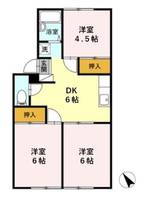 神奈川県高座郡寒川町中瀬(アパート)の賃貸物件の間取り