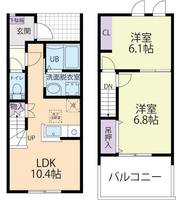 栃木県栃木市薗部町4(アパート)の賃貸物件の間取り