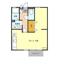 福島県郡山市若葉町(アパート)の賃貸物件の間取り