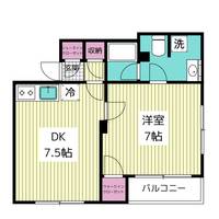 東京都目黒区目黒本町5(マンション)の賃貸物件の間取り