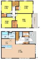 兵庫県姫路市田寺5(一戸建)の賃貸物件の間取り