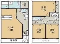 徳島県徳島市南田宮2(一戸建)の賃貸物件の間取り