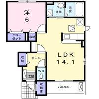 エクシード藤方 Aの間取り