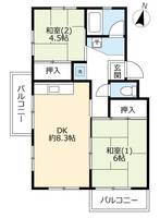 UR中登美第三の間取り