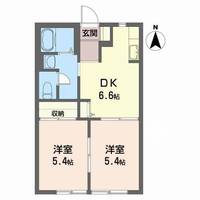 福島県いわき市内郷小島町花輪(アパート)の賃貸物件の間取り