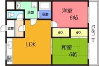 大阪府高槻市宮田町2(マンション)の賃貸物件の間取り
