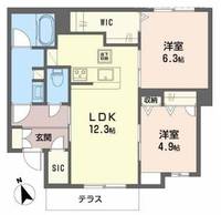 大阪府吹田市岸部中4(アパート)の賃貸物件の間取り