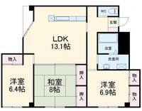 タウン唐山F棟の間取り