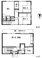 神奈川県横浜市青葉区美しが丘2(一戸建)の賃貸物件の間取り