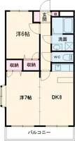 栃木県宇都宮市今泉町(マンション)の賃貸物件の間取り