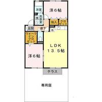京都府亀岡市千代川町小林下戸(アパート)の賃貸物件の間取り