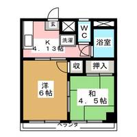 コーポスズキ B棟の間取り