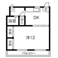 西町ハイツ 2号棟の間取り