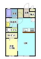 茨城県ひたちなか市大字足崎(アパート)の賃貸物件の間取り