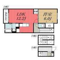 千葉県富里市七栄(アパート)の賃貸物件の間取り
