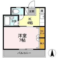 徳島県徳島市沖浜町栄開(マンション)の賃貸物件の間取り