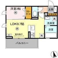 D ROOM西熊本駅の間取り