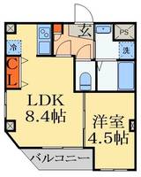 千葉県千葉市中央区富士見1(マンション)の賃貸物件の間取り