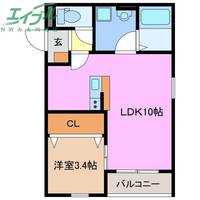 LECOCON四日市VIIIの間取り