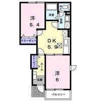 広島県福山市本郷町(アパート)の賃貸物件の間取り